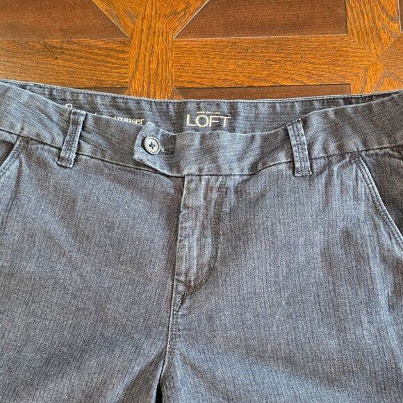 Ann Taylor Loft Size 8 Modern Trouser Wide-Leg Medium Wash Denim Pants - Picture 8 of 10
